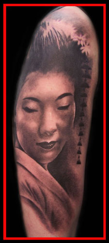 Looking for unique Darrin White Tattoos?  Geisha
